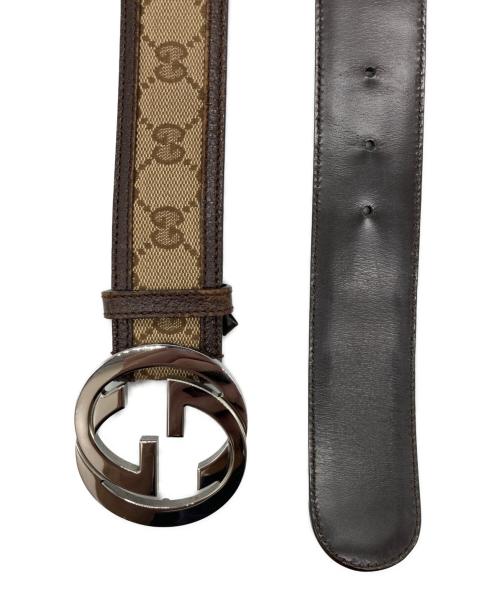 GUCCI（グッチ）GUCCI (グッチ) インターロッキングGベルト ブラウンの古着・服飾アイテム