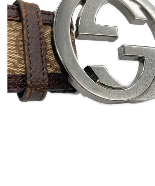 GUCCI（グッチ）GUCCI (グッチ) インターロッキングGベルト ブラウンの古着・服飾アイテム