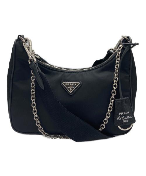 PRADA（プラダ）PRADA (プラダ) Re-Edition 2005 ナイロンショルダーバッグ ブラックの古着・服飾アイテム
