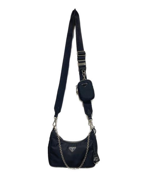 PRADA（プラダ）PRADA (プラダ) Re-Edition 2005 ナイロンショルダーバッグ ブラックの古着・服飾アイテム