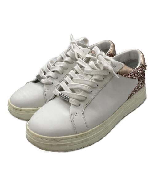 JIMMY CHOO（ジミーチュウ）JIMMY CHOO (ジミーチュウ) ROME/F ローカットスニーカー ホワイト サイズ:37の古着・服飾アイテム
