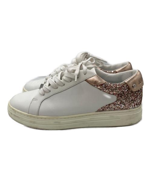 JIMMY CHOO（ジミーチュウ）JIMMY CHOO (ジミーチュウ) ROME/F ローカットスニーカー ホワイト サイズ:37の古着・服飾アイテム