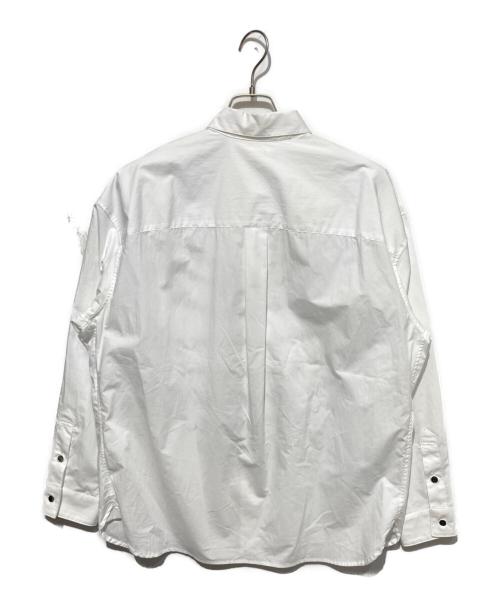 HERALBONY（ヘラルボニー）HERALBONY (ヘラルボニー) レギュラーカラーシャツ「heart-mm2024」 ホワイト サイズ:Lの古着・服飾アイテム