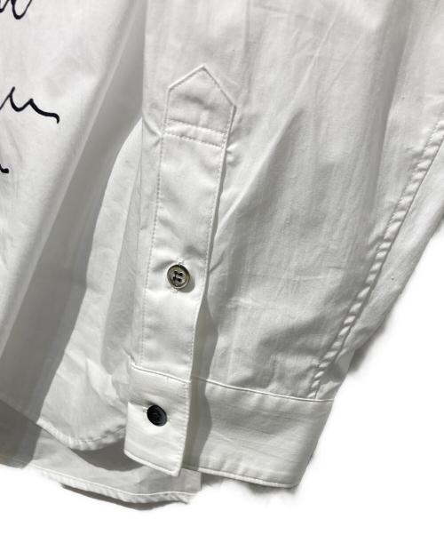 HERALBONY（ヘラルボニー）HERALBONY (ヘラルボニー) レギュラーカラーシャツ「heart-mm2024」 ホワイト サイズ:Lの古着・服飾アイテム