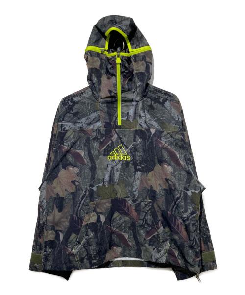 adidas（アディダス）adidas (アディダス) カモジャケット ブラック×グリーン サイズ:XLの古着・服飾アイテム