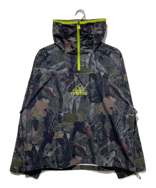 adidas（アディダス）adidas (アディダス) カモジャケット ブラック×グリーン サイズ:XLの古着・服飾アイテム