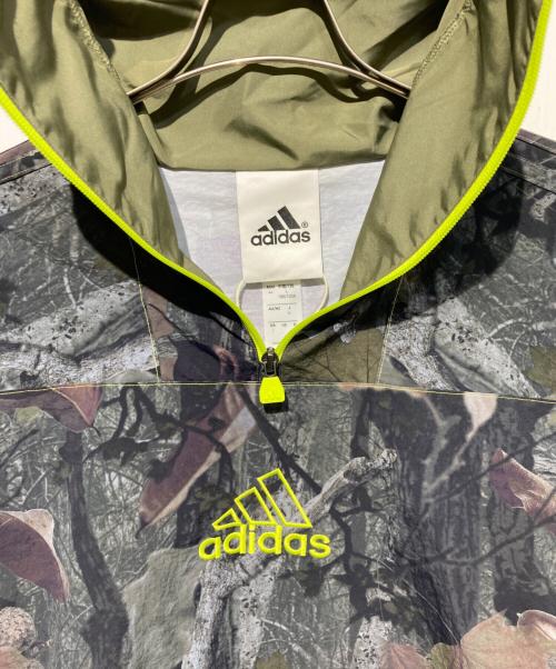 adidas（アディダス）adidas (アディダス) カモジャケット ブラック×グリーン サイズ:XLの古着・服飾アイテム