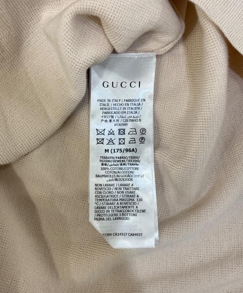 GUCCI（グッチ）GUCCI (グッチ) シェリ―ラインポロシャツ ピンク サイズ:Mの古着・服飾アイテム