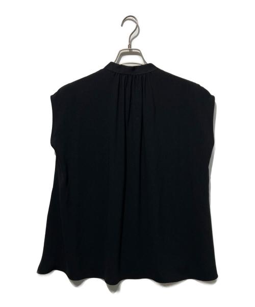 theory luxe（セオリーリュクス）theory luxe (セオリーリュクス) バックサテンナロータイフレンチスリーブブラウス ブラック サイズ:38の古着・服飾アイテム