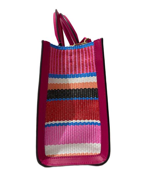 Kate Spade（ケイトスペード）Kate Spade (ケイトスペード) マンハッタンストライプトート ピンクの古着・服飾アイテム