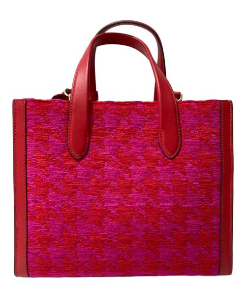 Kate Spade（ケイトスペード）Kate Spade (ケイトスペード) マンハッタン ハウンドトゥーストート レッド×ピンクの古着・服飾アイテム