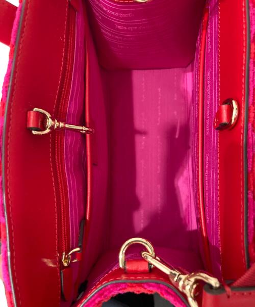 Kate Spade（ケイトスペード）Kate Spade (ケイトスペード) マンハッタン ハウンドトゥーストート レッド×ピンクの古着・服飾アイテム