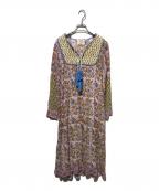SZ Blockprints×Ron Hermanエスゼットブロックプリント×ロンハーマン）の古着「総柄ワンピース」｜ピンク×ブルー