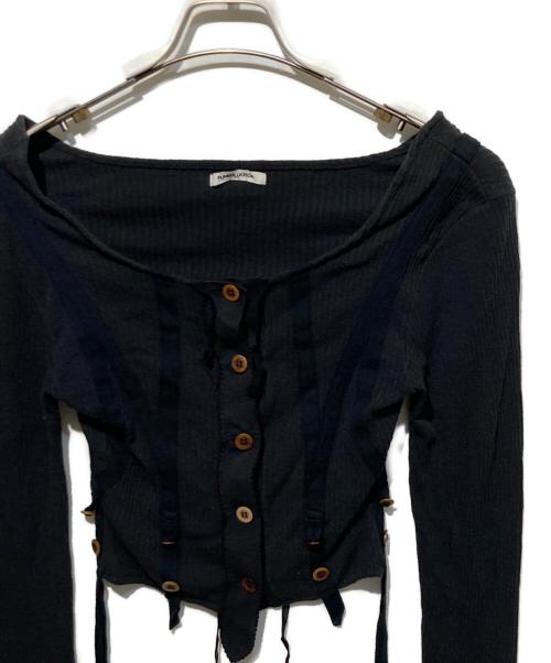 FUMIKA UCHIDA（フミカウチダ）FUMIKA UCHIDA (フミカウチダ) VINTAGE RIBBED CORSET TOP ブラック サイズ:Ｍの古着・服飾アイテム