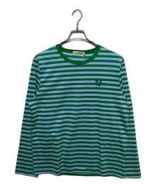 marimekko（マリメッコ）の古着「ボーダーカットソー」｜ブルー×グリーン