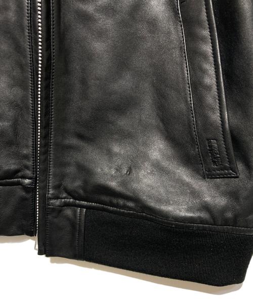AVIREX（アヴィレックス）AVIREX (アヴィレックス) STAND LEATHER MA-1 MOD JACKET ブラック サイズ:XLの古着・服飾アイテム