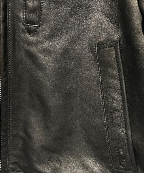 AVIREX（アヴィレックス）AVIREX (アヴィレックス) STAND LEATHER MA-1 MOD JACKET ブラック サイズ:XLの古着・服飾アイテム