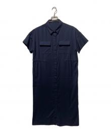 SOEJU（ソージュ）の古着「ロングシャツワンピース」｜ネイビー