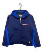 stussy×WALES BONNERステューシー×ウェールズボナー）の古着「WB NEOPRENE HOODIE」｜ブルー
