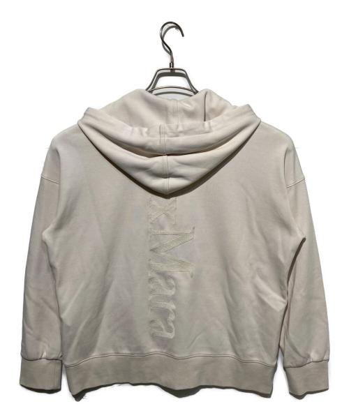 'S Max Mara（エスマックスマーラ）'S Max Mara (エスマックスマーラ) ロゴジップパーカー アイボリー サイズ:Sの古着・服飾アイテム
