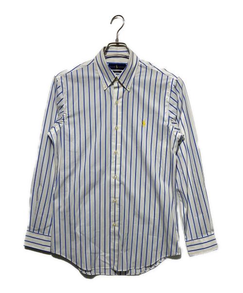 RALPH LAUREN（ラルフローレン）RALPH LAUREN (ラルフローレン) ストライプBDシャツ ホワイト×ブルー サイズ:S 未使用品の古着・服飾アイテム