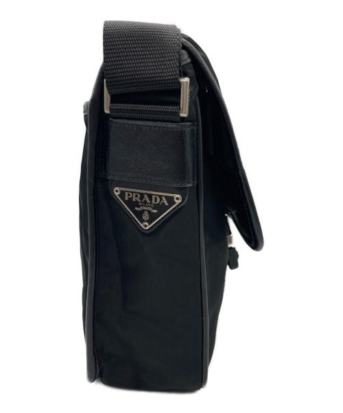 PRADA（プラダ）PRADA (プラダ) ナイロンショルダーバッグ ブラックの古着・服飾アイテム
