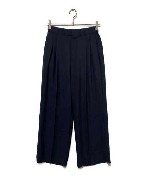 UNITED ARROWS（ユナイテッドアローズ）UNITED ARROWS (ユナイテッドアローズ) P 2タック ワイドパンツ ブラック サイズ:38の古着・服飾アイテム