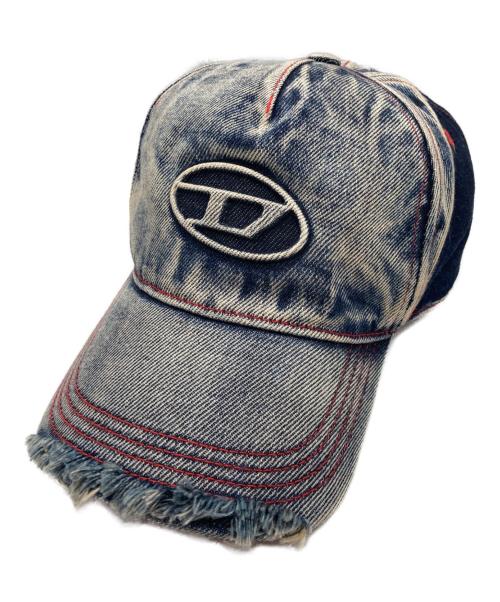 DIESEL（ディーゼル）DIESEL (ディーゼル) C-SEYMON ダメージ加工デニムキャップ インディゴの古着・服飾アイテム