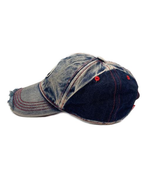 DIESEL（ディーゼル）DIESEL (ディーゼル) C-SEYMON ダメージ加工デニムキャップ インディゴの古着・服飾アイテム