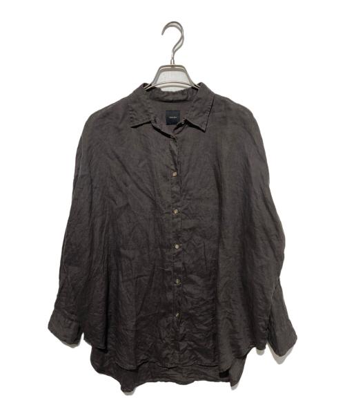 Spick and Span（スピック＆スパン）Spick and Span (スピック＆スパン) 80リネンカシュクールビッグシャツ ブラウン サイズ:不明の古着・服飾アイテム