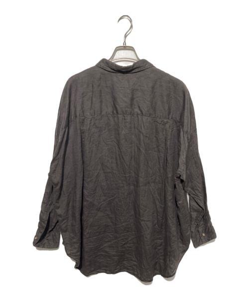 Spick and Span（スピック＆スパン）Spick and Span (スピック＆スパン) 80リネンカシュクールビッグシャツ ブラウン サイズ:不明の古着・服飾アイテム