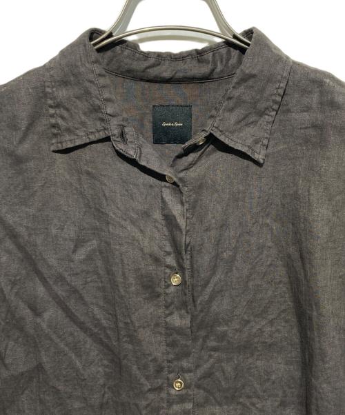 Spick and Span（スピック＆スパン）Spick and Span (スピック＆スパン) 80リネンカシュクールビッグシャツ ブラウン サイズ:不明の古着・服飾アイテム