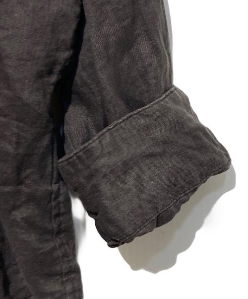 Spick and Span（スピック＆スパン）Spick and Span (スピック＆スパン) 80リネンカシュクールビッグシャツ ブラウン サイズ:不明の古着・服飾アイテム