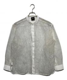 HERALBONY（ヘラルボニー）の古着「シルクオーガンジー刺繍リボンシャツ「夏の魔物」 ¥57,200/ 税込」｜ホワイト