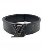 LOUIS VUITTONルイ ヴィトン）の古着「サンチュール・LV イニシャル 40MM リバーシブル」｜ブラック