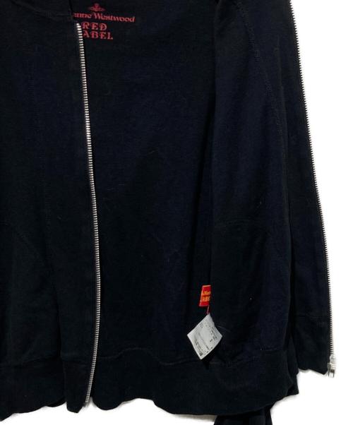 Vivienne Westwood RED LABEL（ヴィヴィアンウエストウッドレッドレーベル）Vivienne Westwood RED LABEL (ヴィヴィアンウエストウッドレッドレーベル) スカルプリントジップパーカー ブラック サイズ:2の古着・服飾アイテム