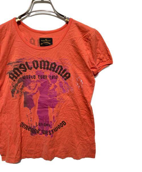 Vivienne Westwood ANGLOMANIA（ヴィヴィアンウエストウッドアングロマニア）VIVIENNE WESTWOOD ANGLOMANIA (ヴィヴィアンウエストウッドアングロマニア) プリントTシャツ オレンジ サイズ:Ｌの古着・服飾アイテム