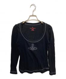 Vivienne Westwood RED LABEL（ヴィヴィアンウエストウッドレッドレーベル）の古着「オーブ刺繍カットソー」｜ブラック