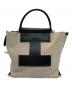 IACUCCI (イアクッチ) 2WAYショルダーバッグ ブラック×ベージュ：12000円