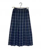 MACKINTOSH PHILOSOPHYマッキントッシュ フィロソフィー）の古着「GREY LABEL プリーツチェックスカート」｜ネイビー