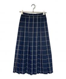MACKINTOSH PHILOSOPHY（マッキントッシュ フィロソフィー）の古着「GREY LABEL プリーツチェックスカート」｜ネイビー