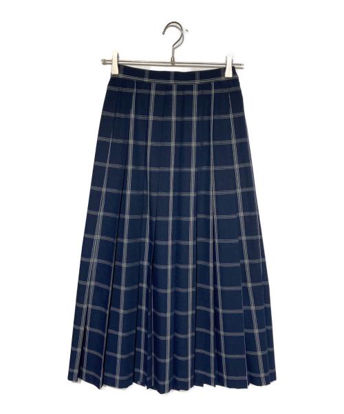 MACKINTOSH PHILOSOPHY（マッキントッシュ フィロソフィー）MACKINTOSH PHILOSOPHY (マッキントッシュ フィロソフィー) GREY LABEL プリーツチェックスカート ネイビー サイズ:1の古着・服飾アイテム