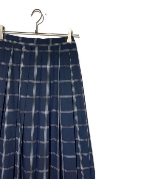 MACKINTOSH PHILOSOPHY（マッキントッシュ フィロソフィー）MACKINTOSH PHILOSOPHY (マッキントッシュ フィロソフィー) GREY LABEL プリーツチェックスカート ネイビー サイズ:1の古着・服飾アイテム