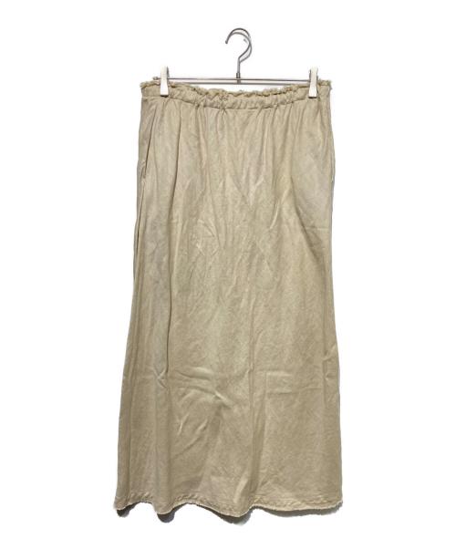 journal standard luxe（ジャーナルスタンダード ラックス）JOURNAL STANDARD LUXE (ジャーナルスタンダード ラックス) フレンチリネンツイルスカート ベージュ サイズ:　の古着・服飾アイテム