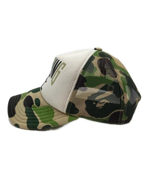 A BATHING APE（アベイシングエイプ）A BATHING APE (アベイシングエイプ) メッシュキャップ カーキ サイズ:freeの古着・服飾アイテム