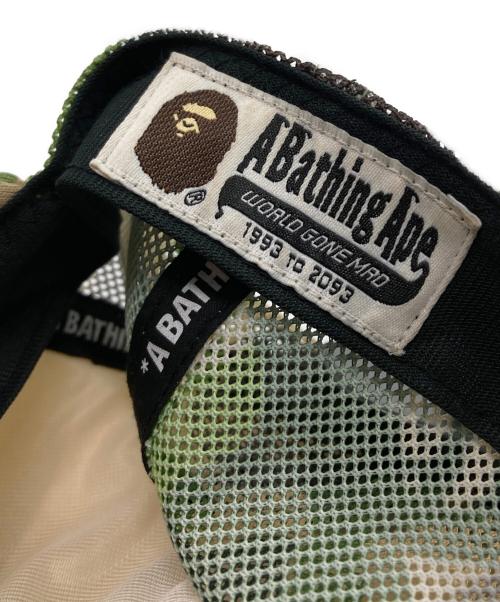 A BATHING APE（アベイシングエイプ）A BATHING APE (アベイシングエイプ) メッシュキャップ カーキ サイズ:freeの古着・服飾アイテム