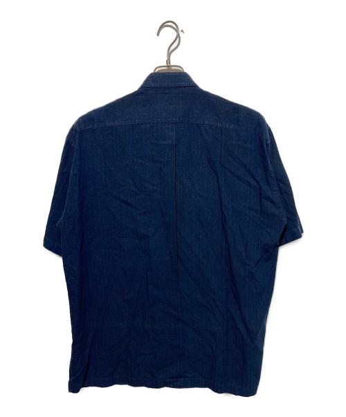 IM ISSEY MIYAKE（アイエムイッセイミヤケ）IM ISSEY MIYAKE (アイエムイッセイミヤケ) リネン混シャツ ネイビー サイズ:Mの古着・服飾アイテム