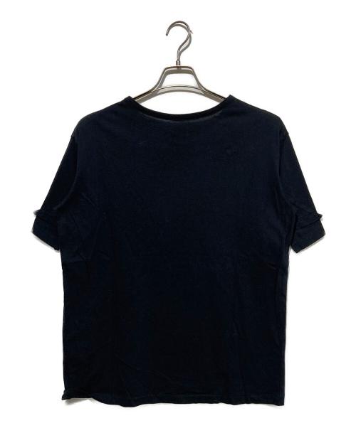 YOHJI YAMAMOTO（ヨウジヤマモト）YOHJI YAMAMOTO (ヨウジヤマモト) ロゴ刺繍Tシャツ ブラック サイズ:2の古着・服飾アイテム