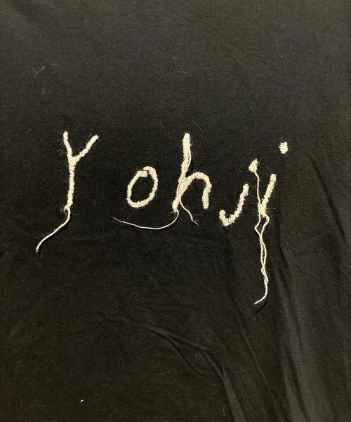 YOHJI YAMAMOTO（ヨウジヤマモト）YOHJI YAMAMOTO (ヨウジヤマモト) ロゴ刺繍Tシャツ ブラック サイズ:2の古着・服飾アイテム