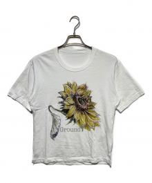 GROUND Y（グラウンドワイ）の古着「Flower Tee Shirts」｜ホワイト